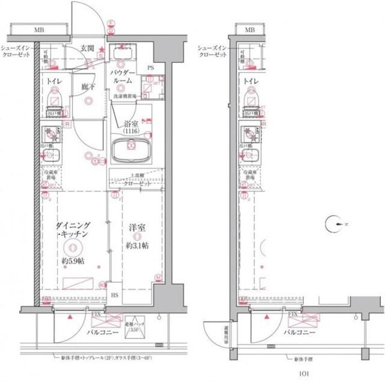 【間取り】 | クレイシアＩＤＺ二子新地
