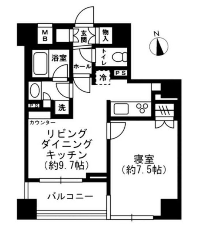 レジディア四谷三丁目の間取り