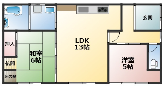 別所町朝日ケ丘戸建の間取り