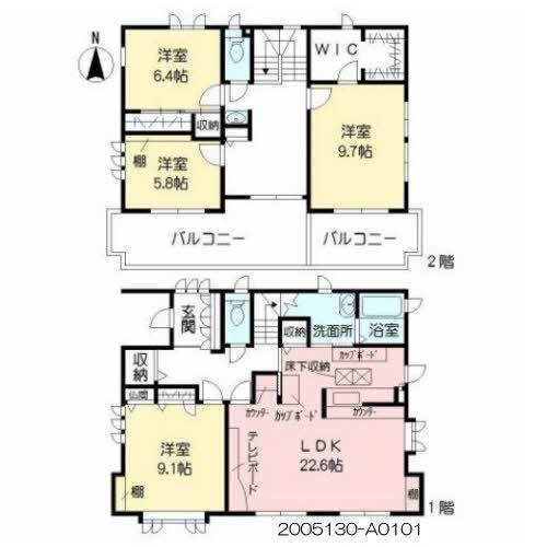 江津２丁目戸建貸家の間取り
