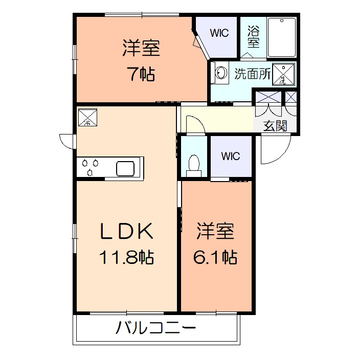 アリエッタの間取り