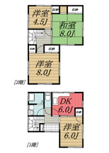 【間取り】 | 市原市磯ヶ谷戸建貸家