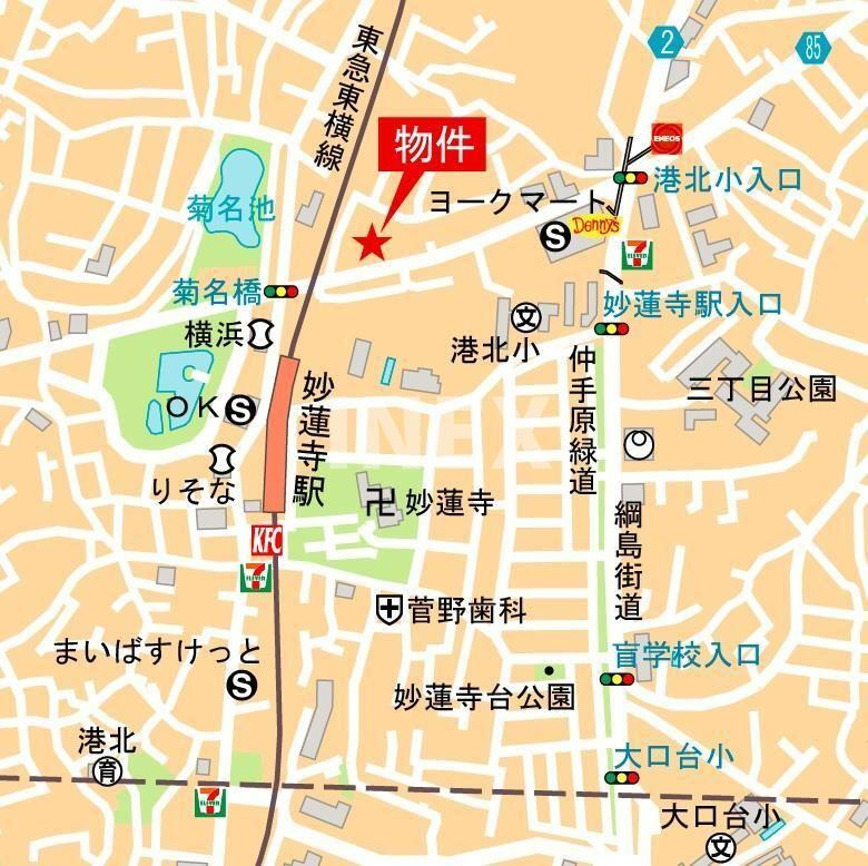ＮＴＰＲレジデンス菊名の地図