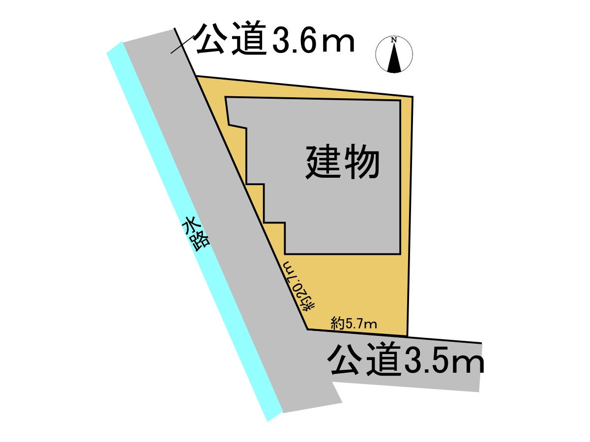 【商談中】中古戸建　大垣市宿地町　昭和41年築の区画図