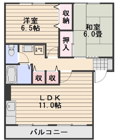 ビューラー福吉B棟の間取り