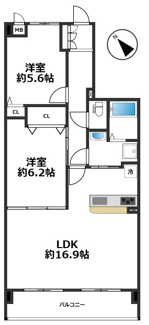 【間取り】 | 朝日プラザ兵庫駅前通 | リフォーム後のプラン（2LDK）♪