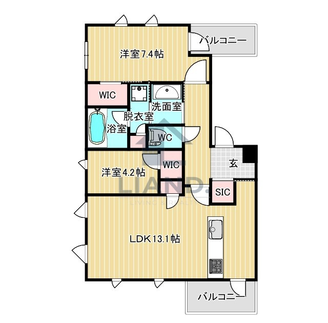 S-RESIDENCE平尾WEST　平尾小学校区の間取り|S-RESIDENCE平尾WEST