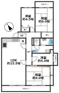 【間取り】 | ポートアイランド住宅43号棟