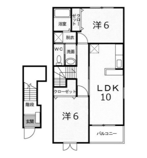 【間取り】 | アルモニーヒルズＢ