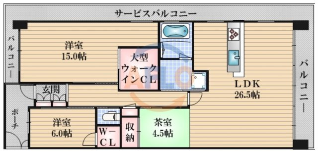 なんばセントラルプラザリバーガーデンの間取り|なんばセントラルプラザリバーガーデン　間取り