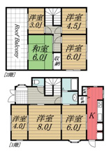 【間取り】 | 千代田5丁目貸家(テラスハウス)/63-9