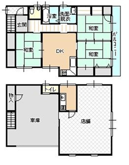 東新川　テナント兼住居の間取り