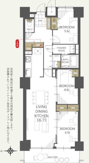ハウスオブリザ平岸通弐番舘の間取り