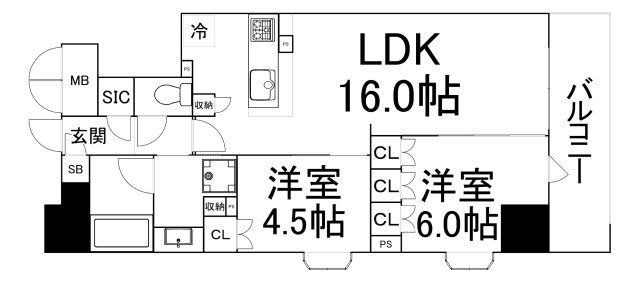 【間取り】 | ブランズ大阪松屋町