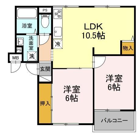 【間取り】 | リバーサイドふじ
