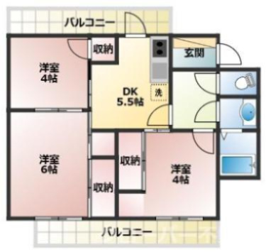 ヴィラナリー善通寺Ⅱの間取り