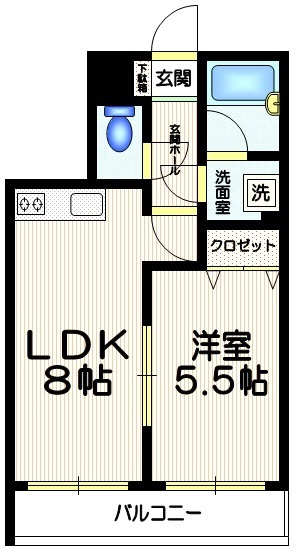 マノワール四谷の間取り|☆全室フローリング