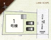 秦野市渋沢第31　新築一戸建て　１号棟の区画図|配置図