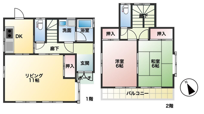 【間取り】 | 川越市笠幡　中古戸建