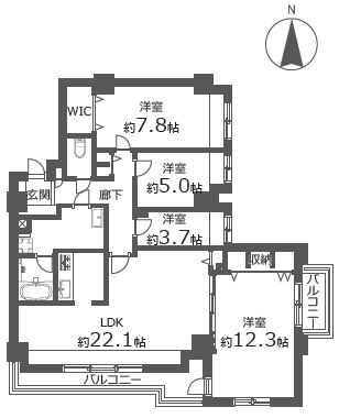 【間取り】 | 領事館前シティハウス