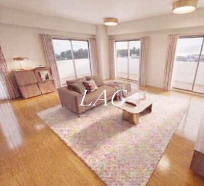 【居間・リビング】 | ライオンズマンション新川崎 | 洋室のお部屋（モデルルーム）です。