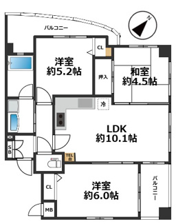 【間取り】 | グラン・パレ板宿プレイス