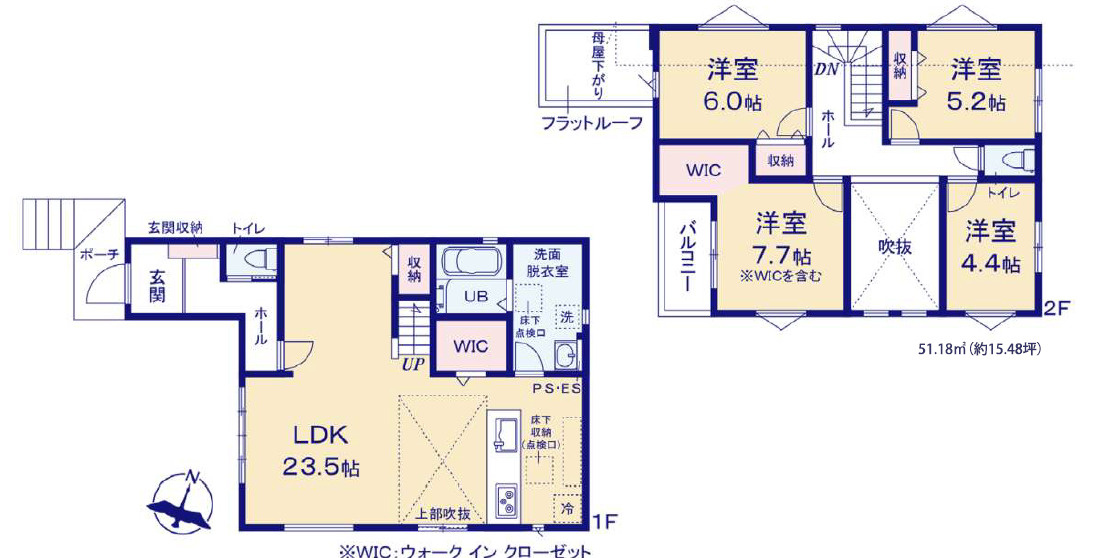 流山市江戸川台西４丁目新築戸建（江戸川台西12期）の間取り