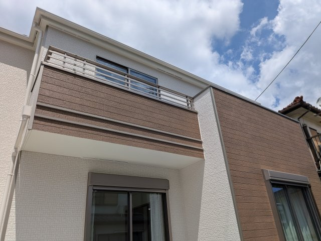 水戸市曙町1番37　新築戸建て　B号棟のバルコニー