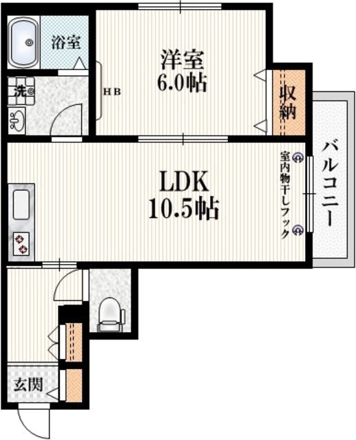 Ｇｉｎｏ　西荻窪の間取り|・角部屋・2面採光・