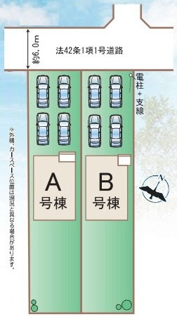 ひたちなか市相金町33番　新築戸建て　A号棟の区画図|区画図です♪