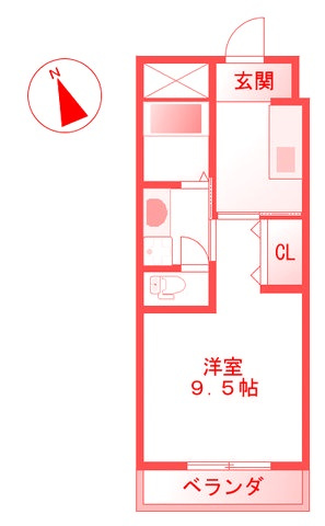 藤沢市藤沢の賃貸マンションの間取り