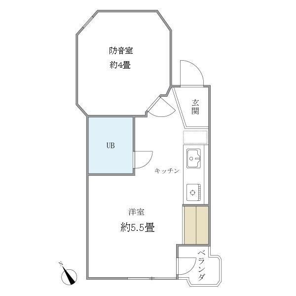 落合ミュージックハイムの間取り