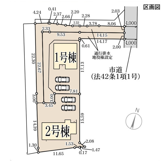 【区画図】 | リーブルガーデン浅口鴨方町六条院中第2 (全2棟)