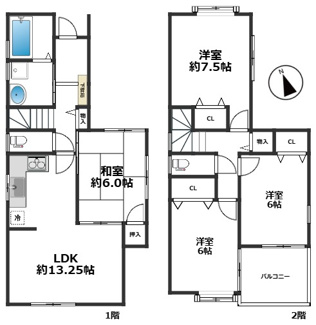 【間取り】 | 垂水区西舞子3丁目戸建 | ハイルーフ車OKの屋根付きカースペースあります♪（車種制限有）