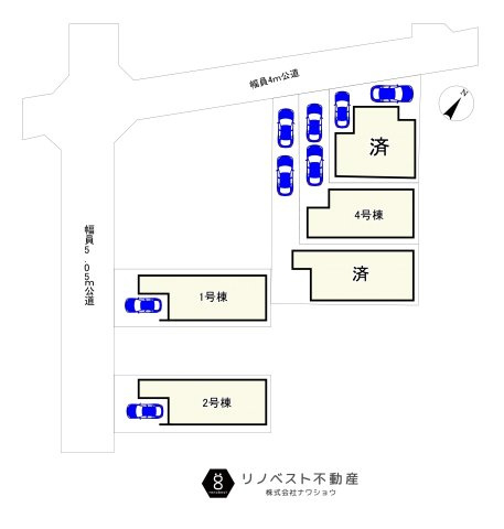 東大阪市豊浦町の区画図|1号棟です。