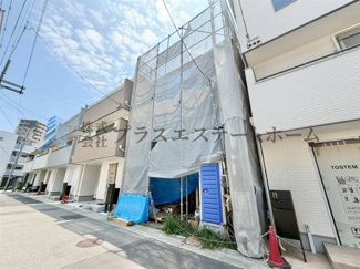 【前面道路含む現地写真】 | 長田区松野通3丁目5号地　新築戸建 | 【同社施工事例】外壁は旭化成のパワーボード採用です♪