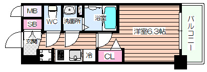 【間取り】 | ララプレイス大阪福島アビリテ