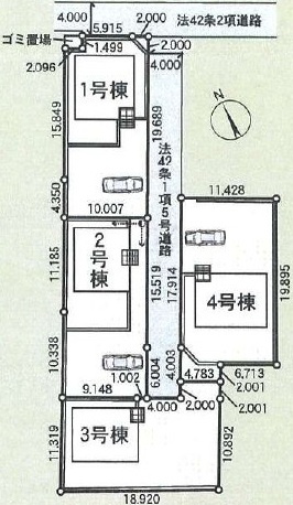 ひたちなか市津田　第3　新築戸建て　2号棟の区画図|区画図です♪