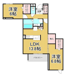 NIGAWA　RESIDENCE2の間取り
