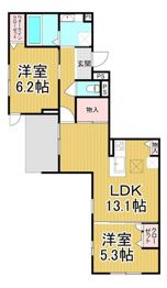 NIGAWA　RESIDENCE2の間取り