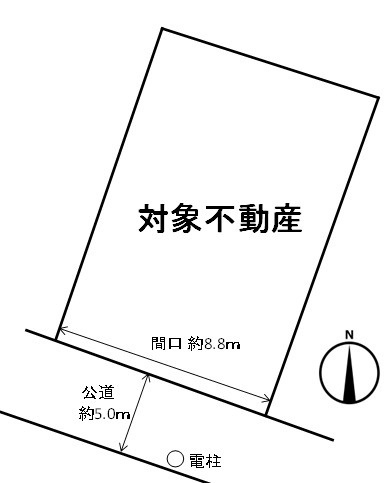 大州5丁目　土地の土地図|整形地の約36坪。南西向きで陽当り風通し良好です。