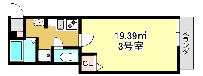 江戸川区北小岩４丁目のアパートの間取り