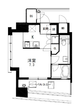 神戸市東灘区深江北町３丁目の賃貸マンションの間取り
