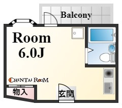神戸市中央区楠町５丁目の賃貸マンションの間取り
