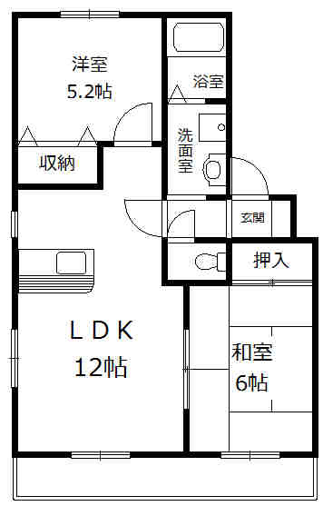 芦屋市松浜町の賃貸マンションの間取り