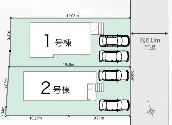 守谷市松ケ丘5丁目　01期　新築戸建て　2号棟の区画図|区画図です♪
