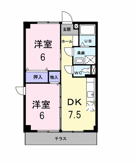 【間取り】 | ルナ．マーレＡ | 間取図