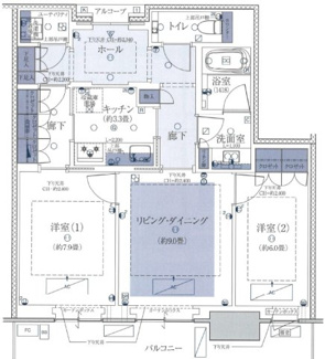 【間取り】 | グラングリーン大阪 THE NORTH RESIDENCE | 【間取り】17階・西向き住戸☆高層階のため眺望・通風・採光良好です◎