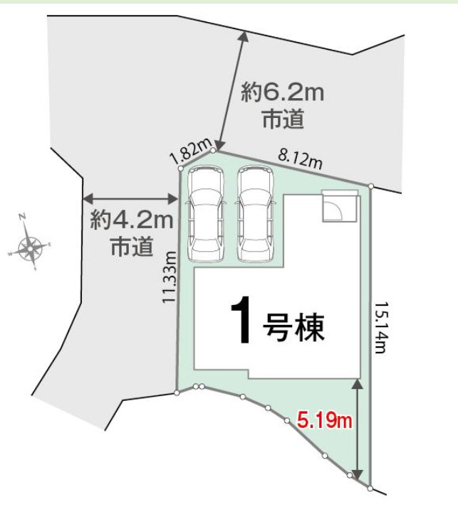東近江市長勝寺町の区画図