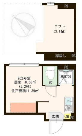 江戸川区東小岩５丁目のアパートの間取り|
